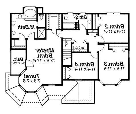 Second Floor image of Overton House Plan